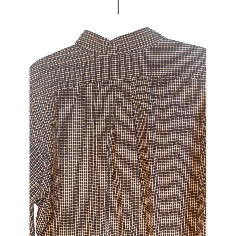 Ralph Lauren Blair Brown Check Shirt Large Old Money Preppy Country Club Cotton - Picture 9 of 10